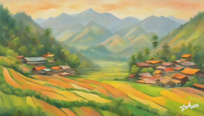 Rice Fields And Villages In North Sumatra 3