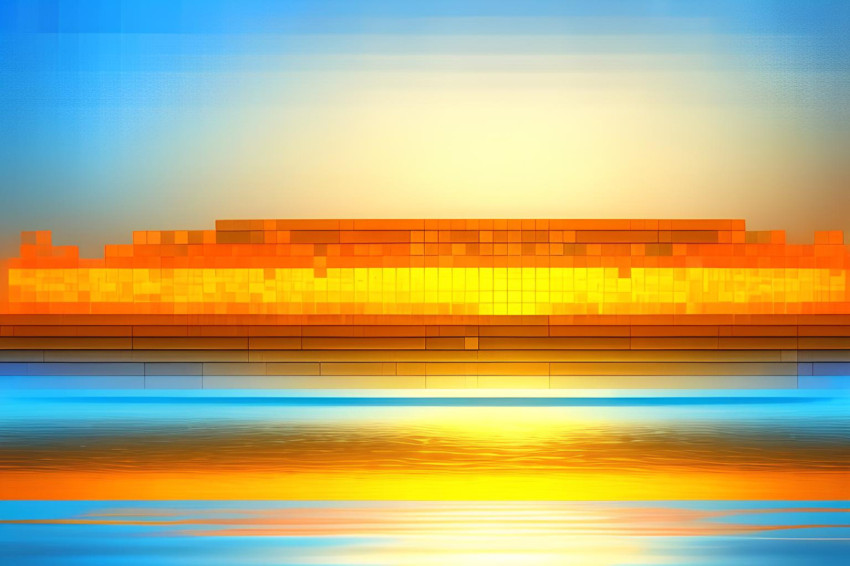 The Pixelated Golden Great Wall