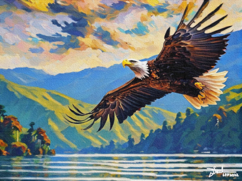 An Eagle On Lake Toba 1