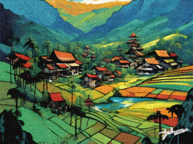 Rice Fields And Villages In North Sumatra 1